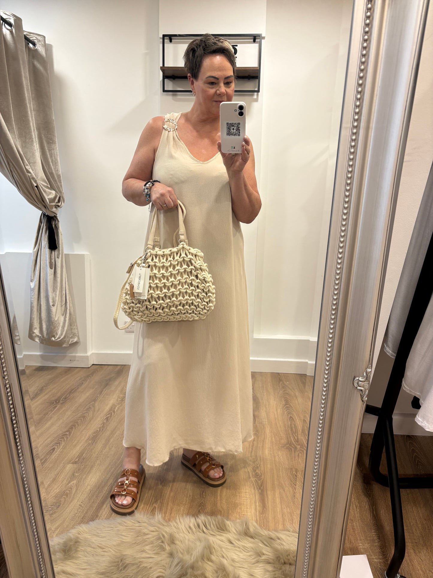Ring Detail Strap Maxi Dress