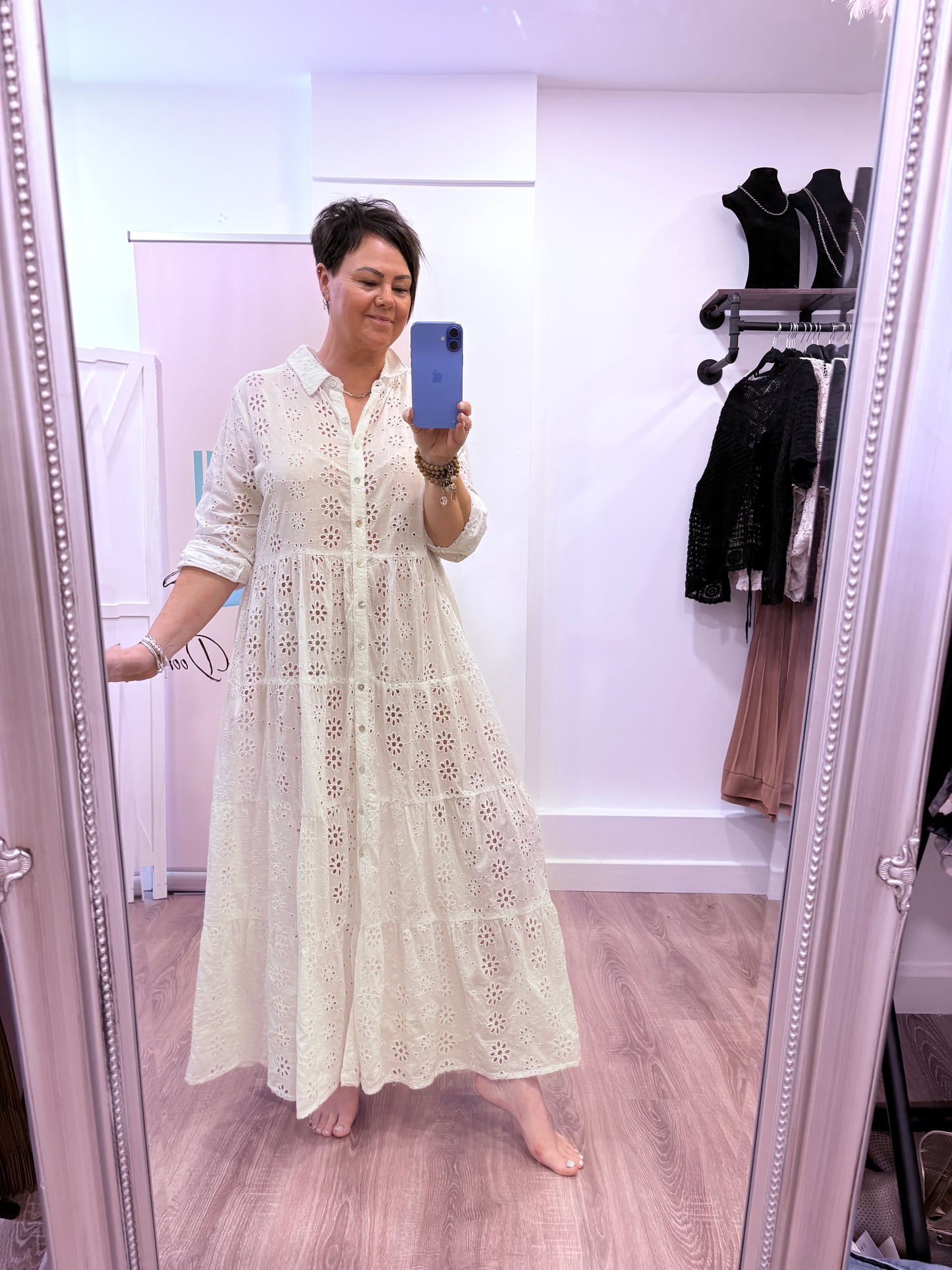 Broderie Anglais Maxi Dress