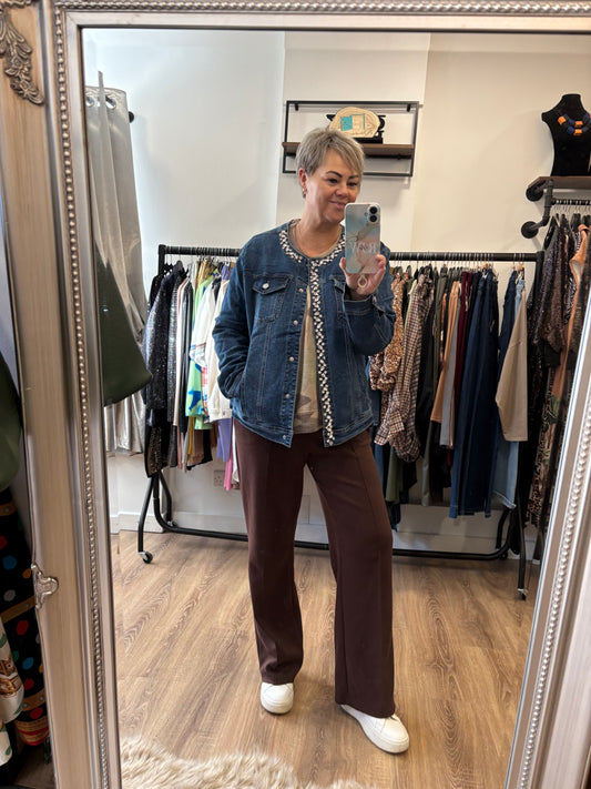 G-Smack Stretch Denim Diamanté Detail Jacket