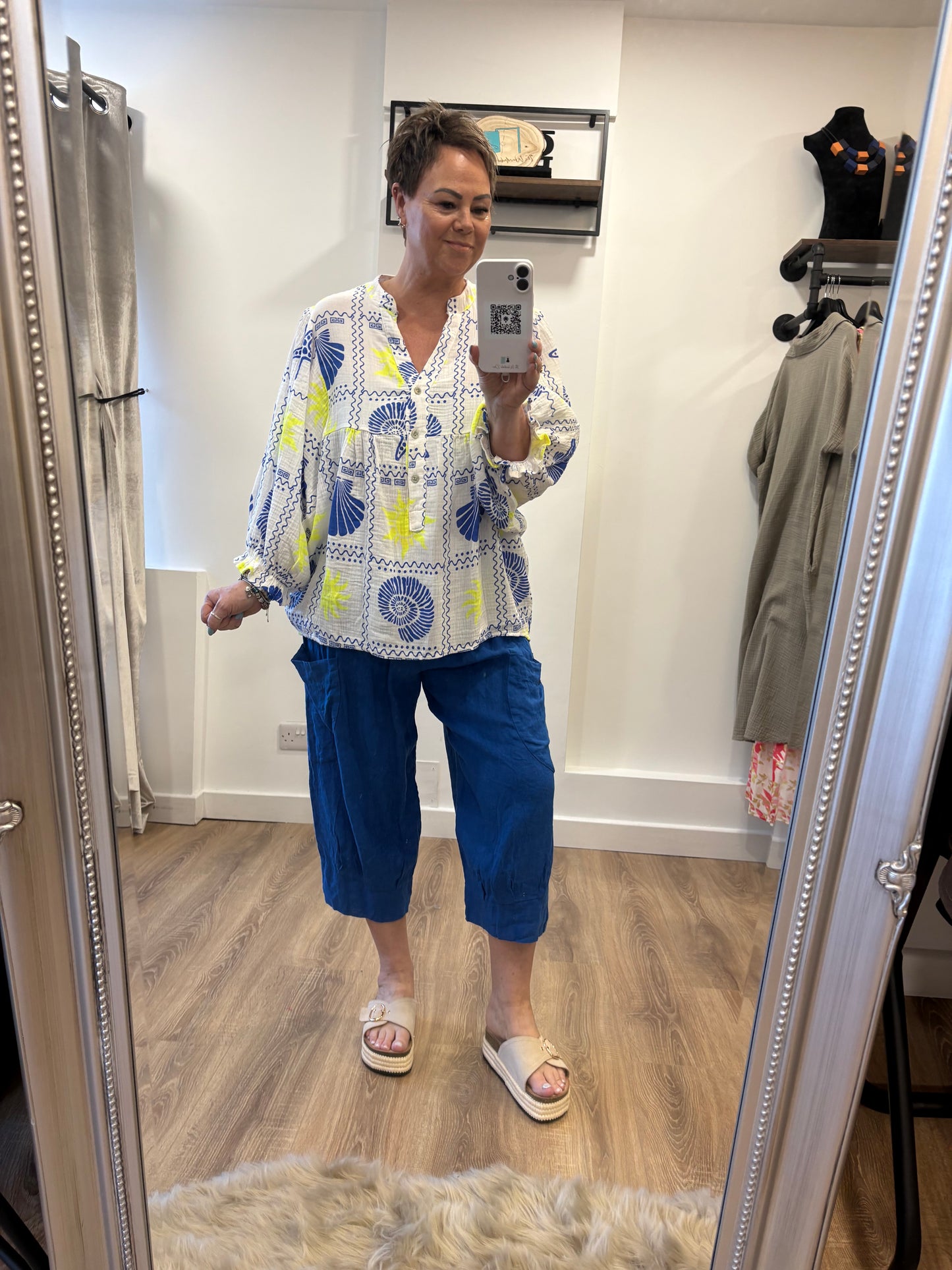 Cheesecloth Seaside Smock Shirt