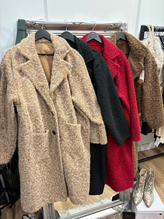 Single Breasted Fluffy Coat