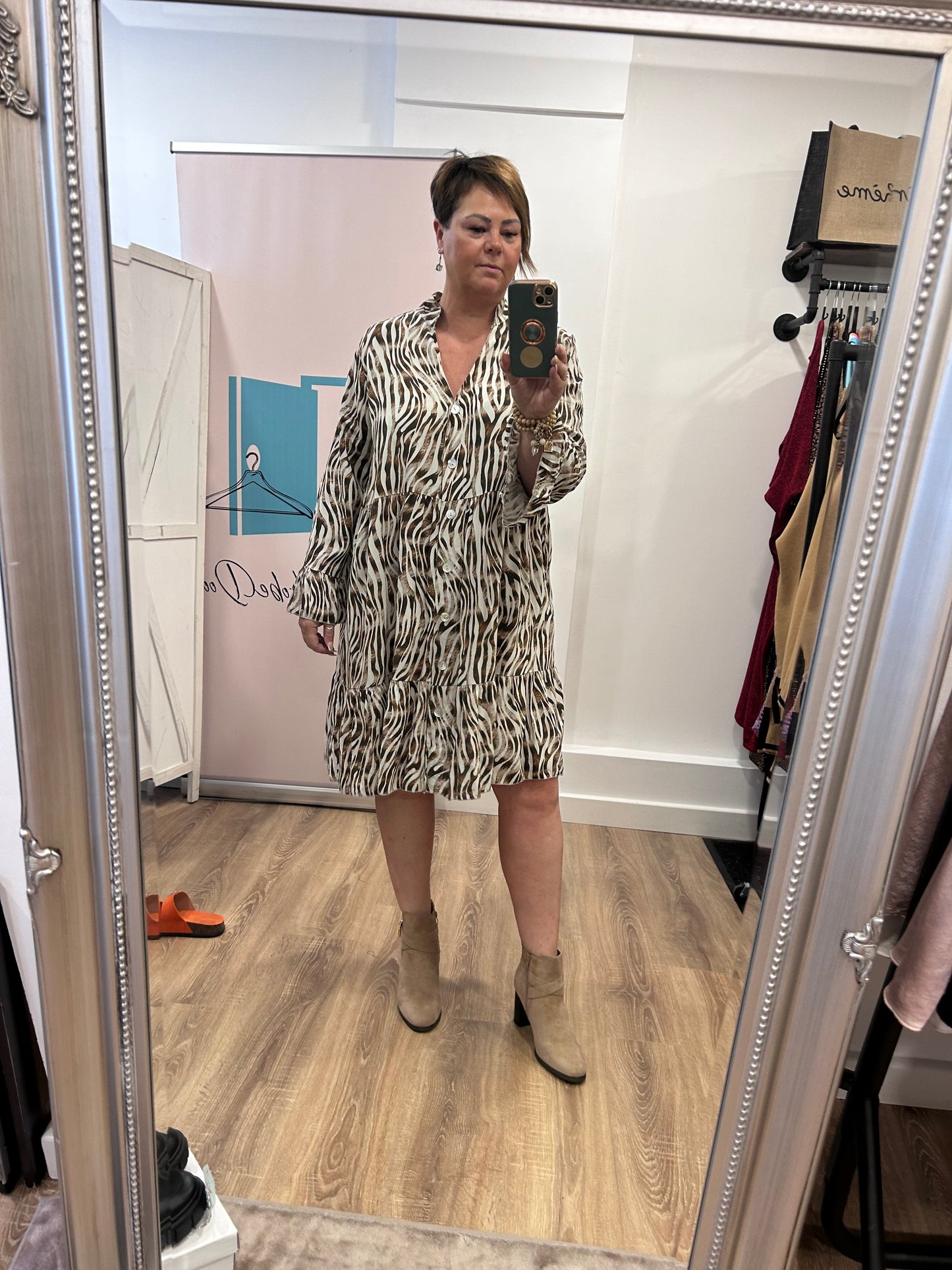 Grandad Shirt Midi Dress