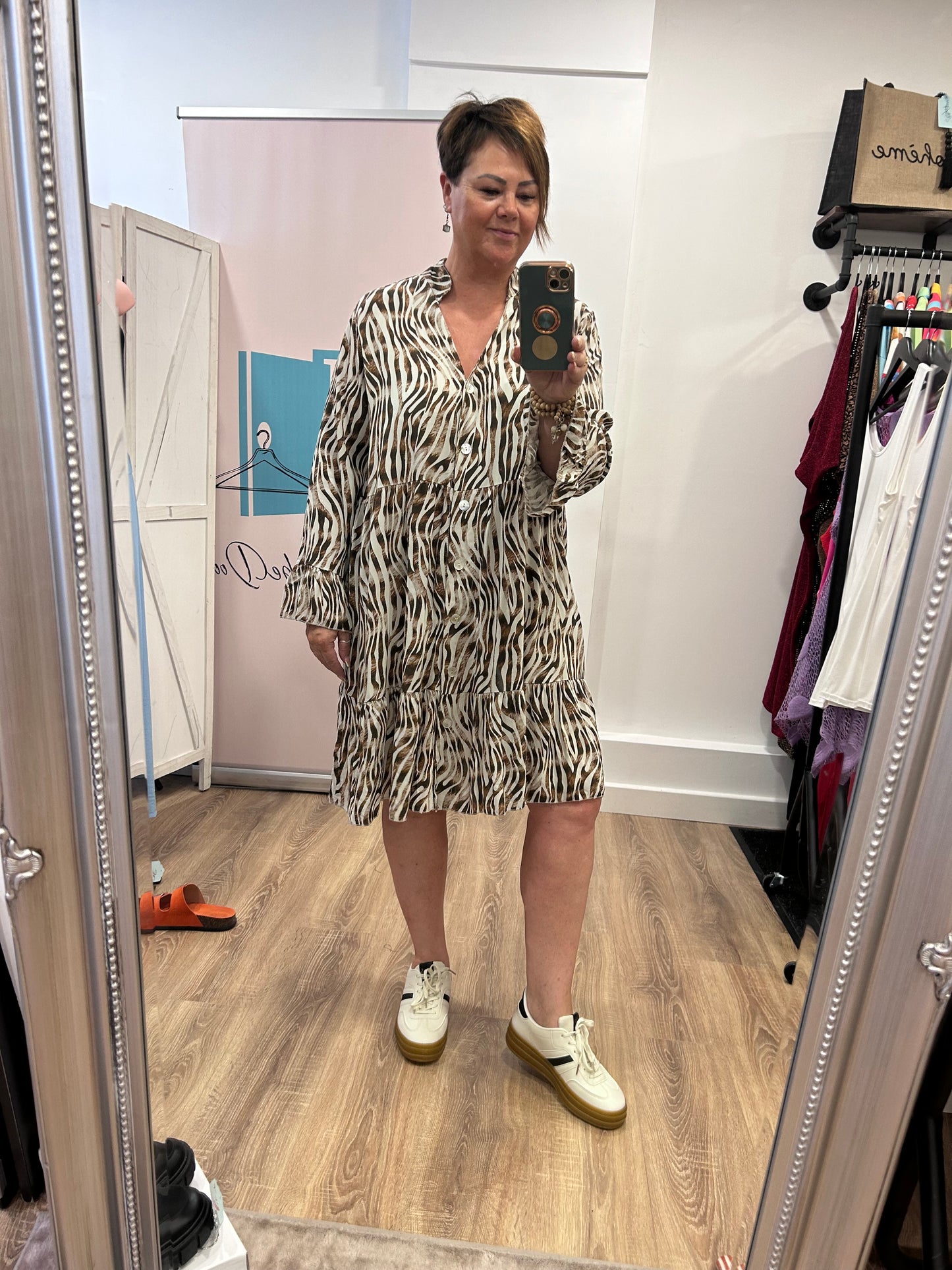 Grandad Shirt Midi Dress