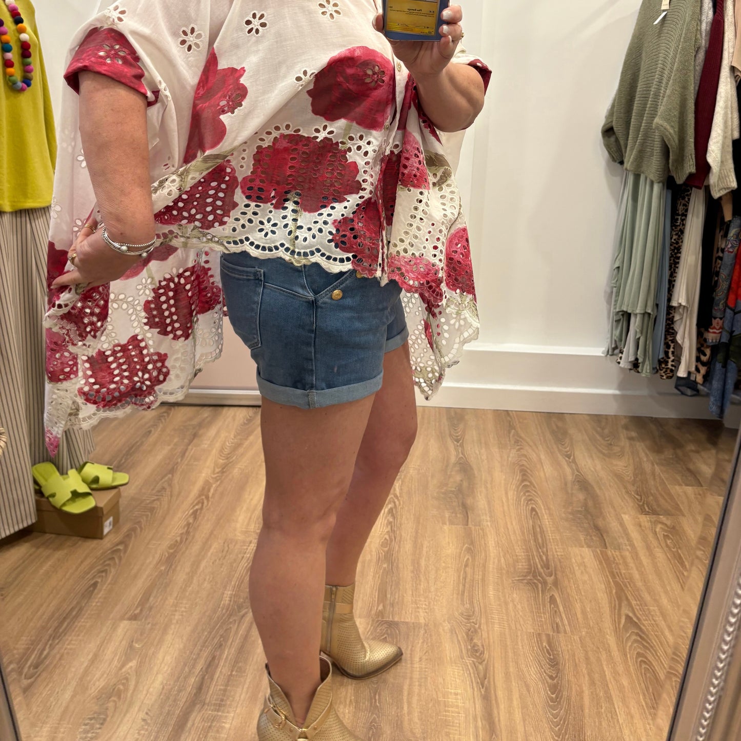 Stretch Denim Shorts