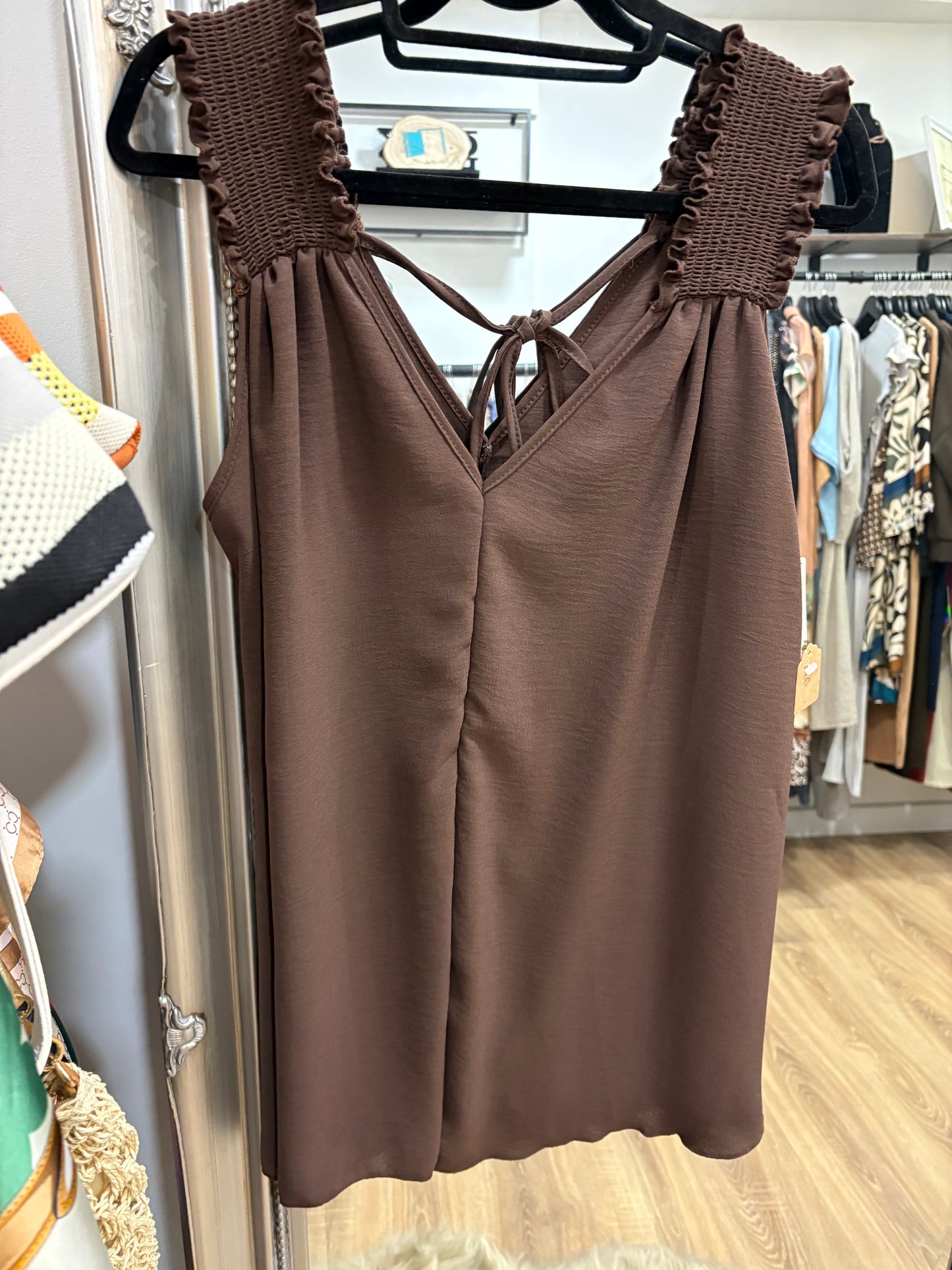 Elasticated Shoulder, Swing Vest Top