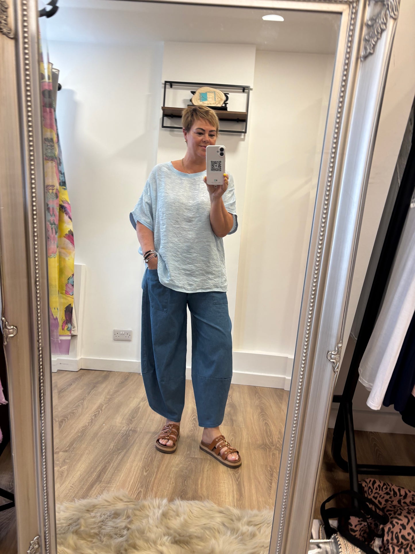 Tulip Hem Denim Joggers