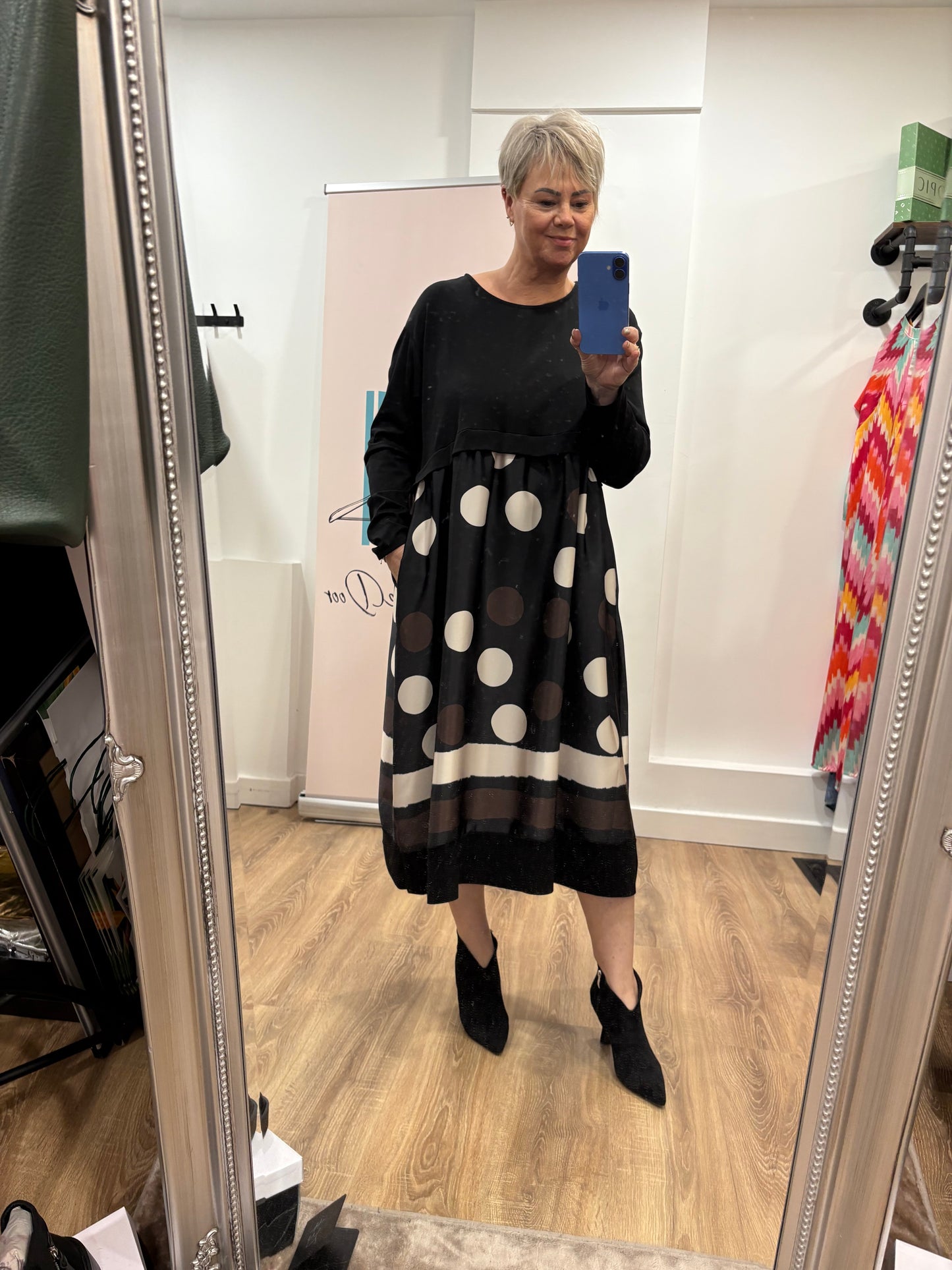 Pattern Skirt Midaxi Dress