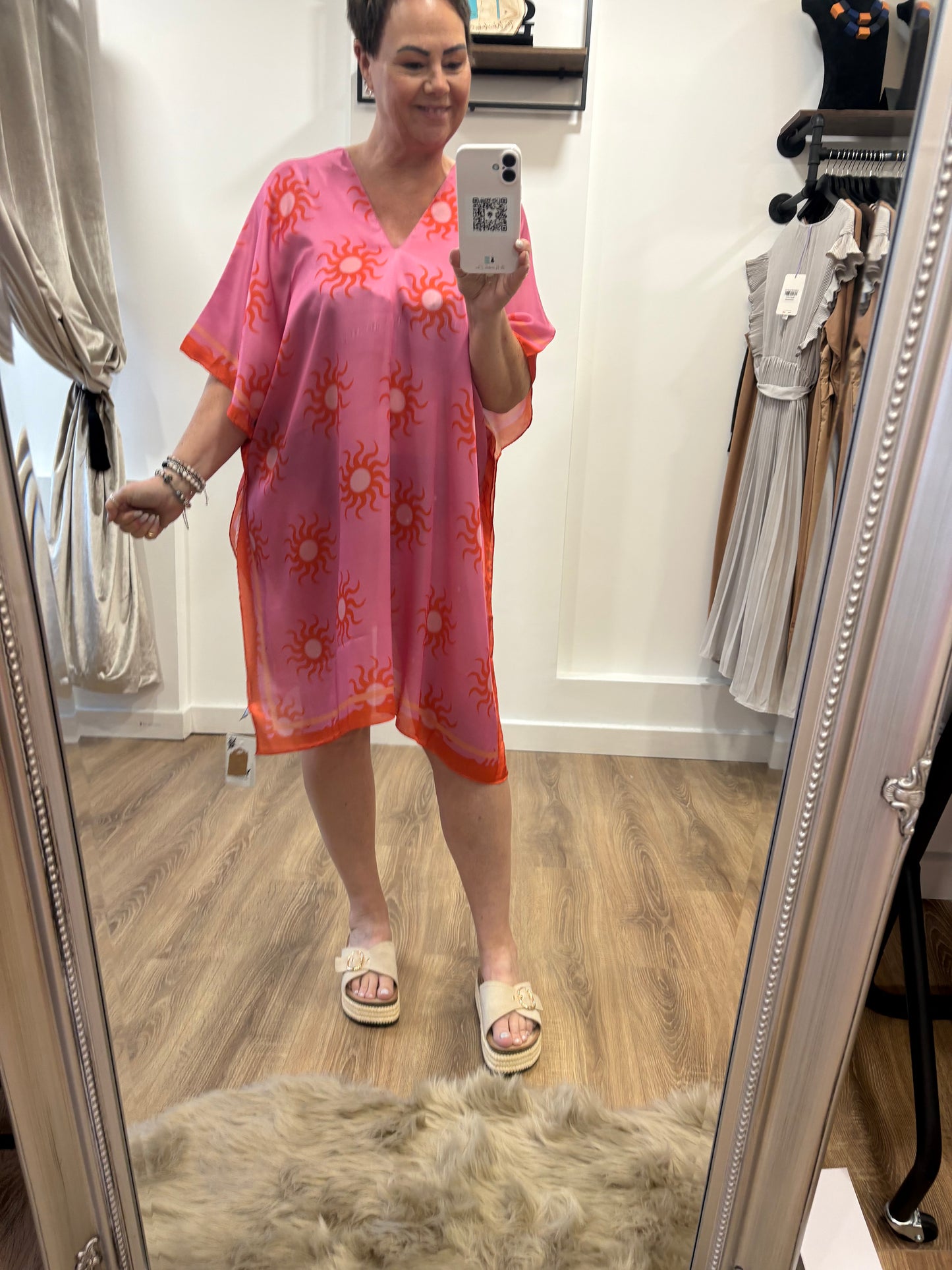 Sun Print Silk kaftan
