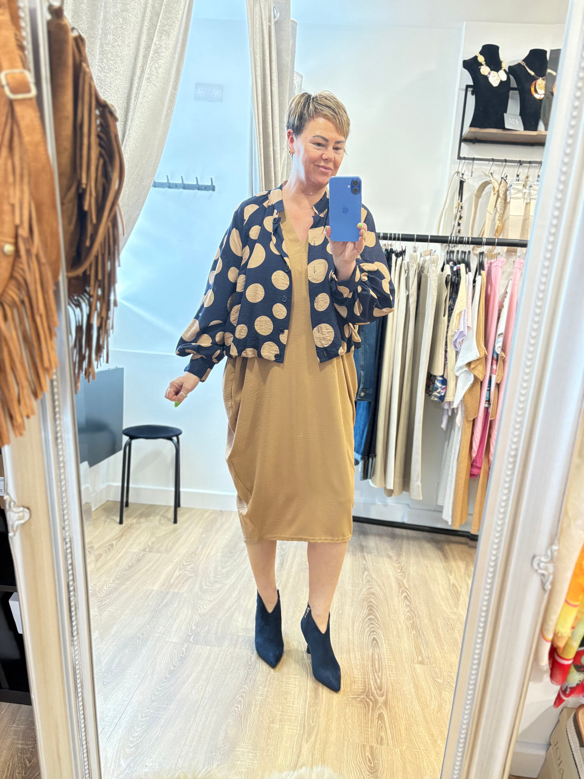 V Neck, Cocoon Dress