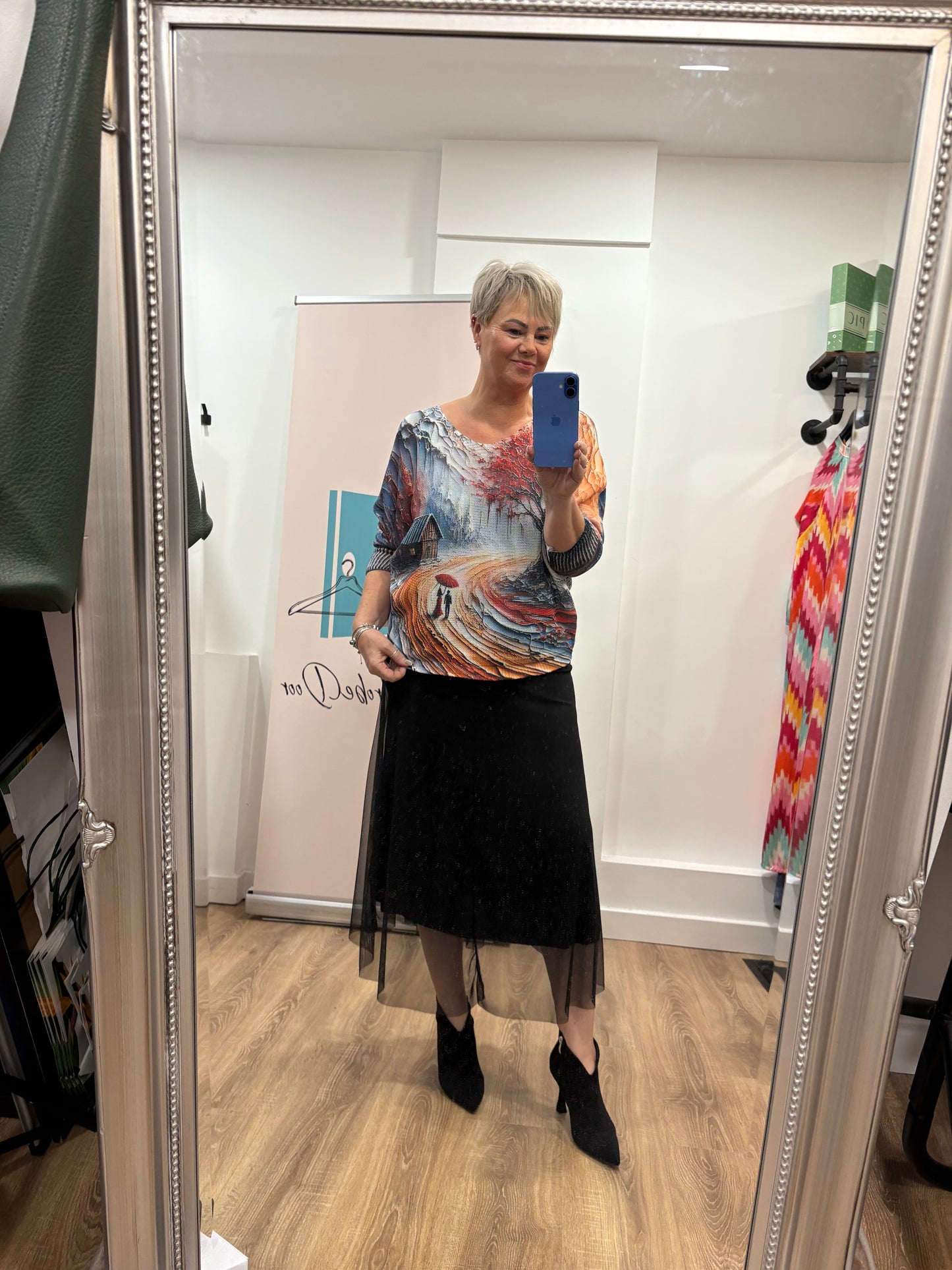 Plain Net Maxi Skirt