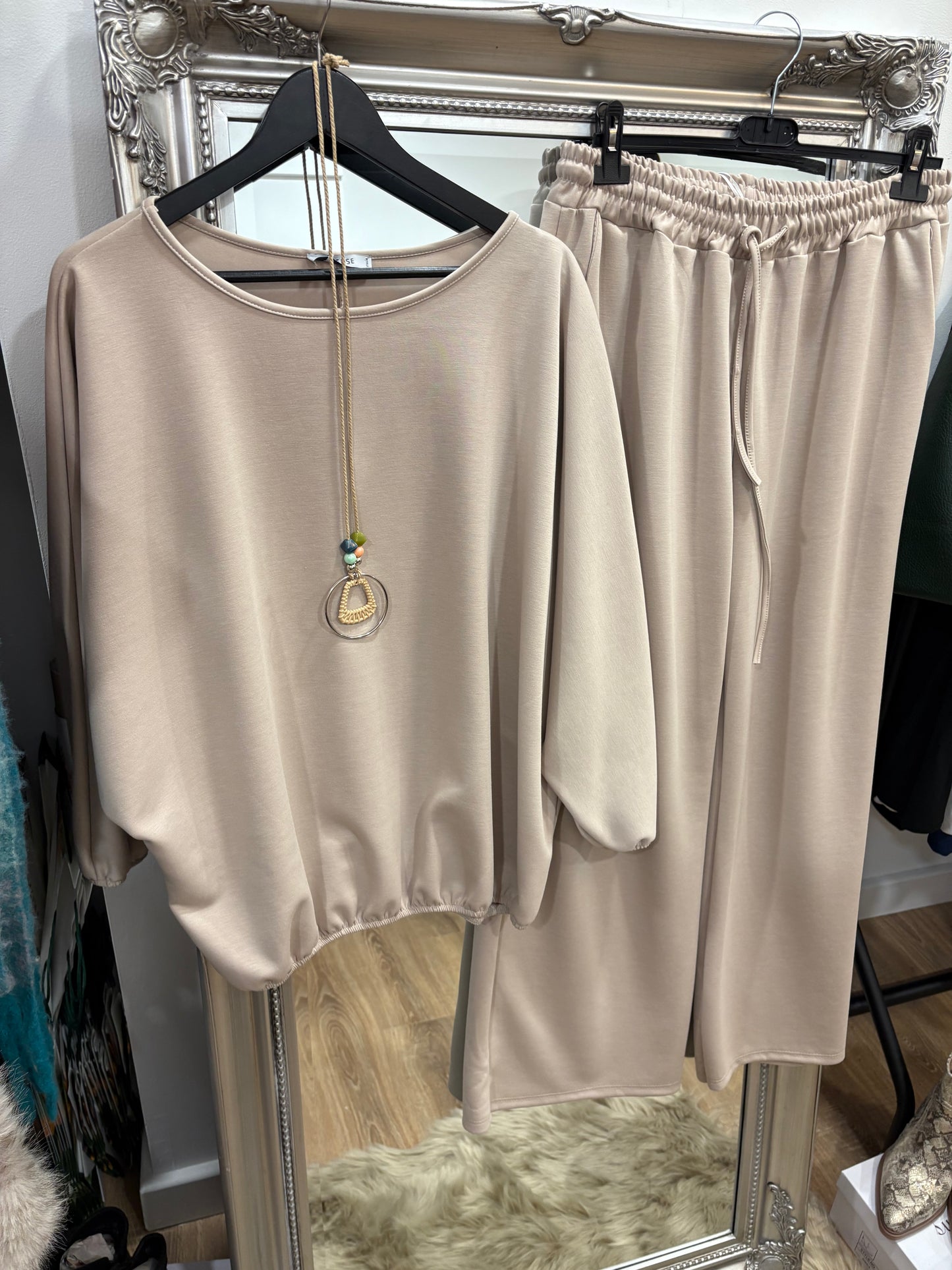 Lounge Set with Elasticated hem and Wide Leg