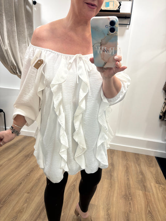 Vertical Frill Blouse