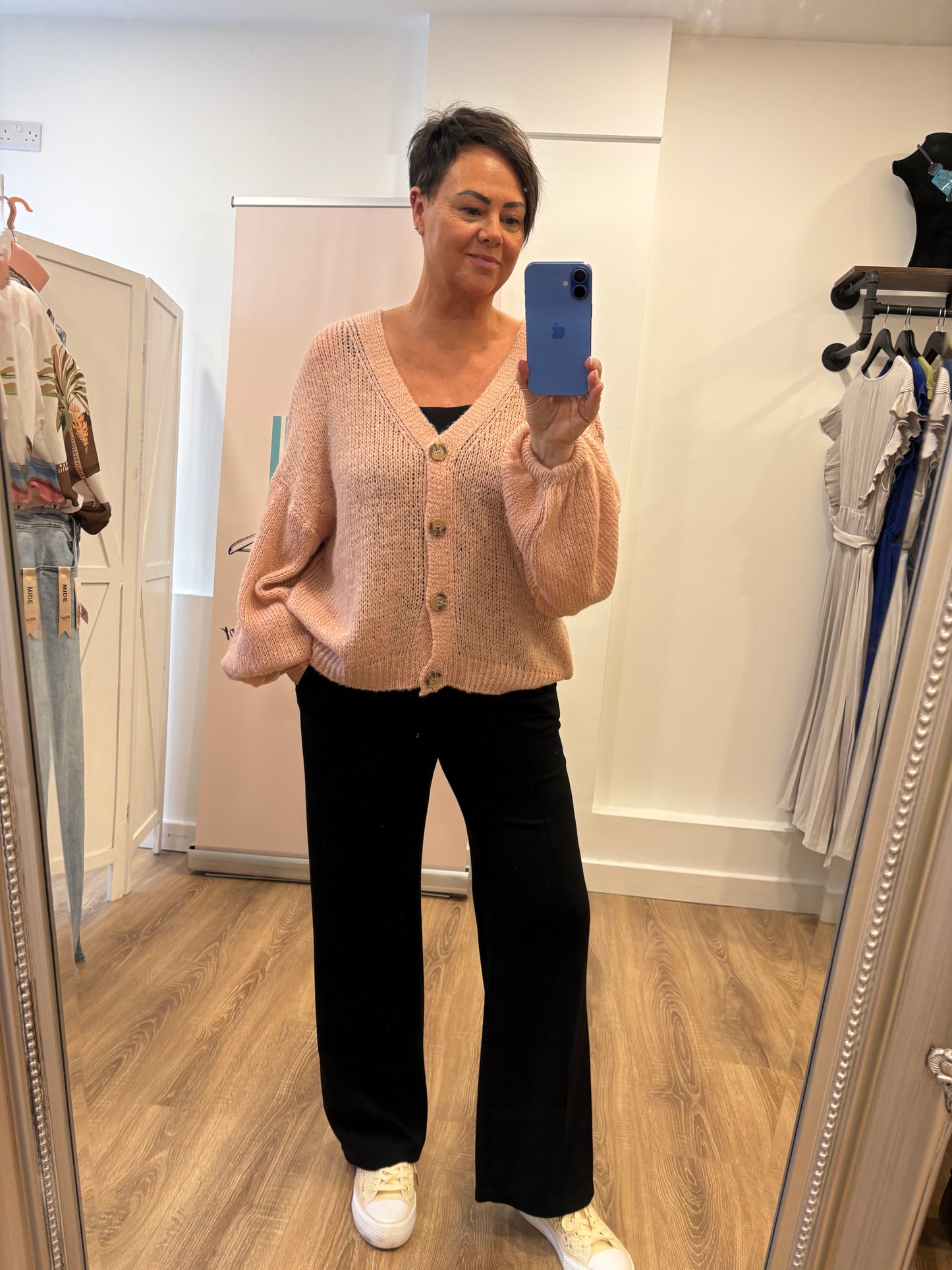 Balloon Sleeve Slouch Cardigan