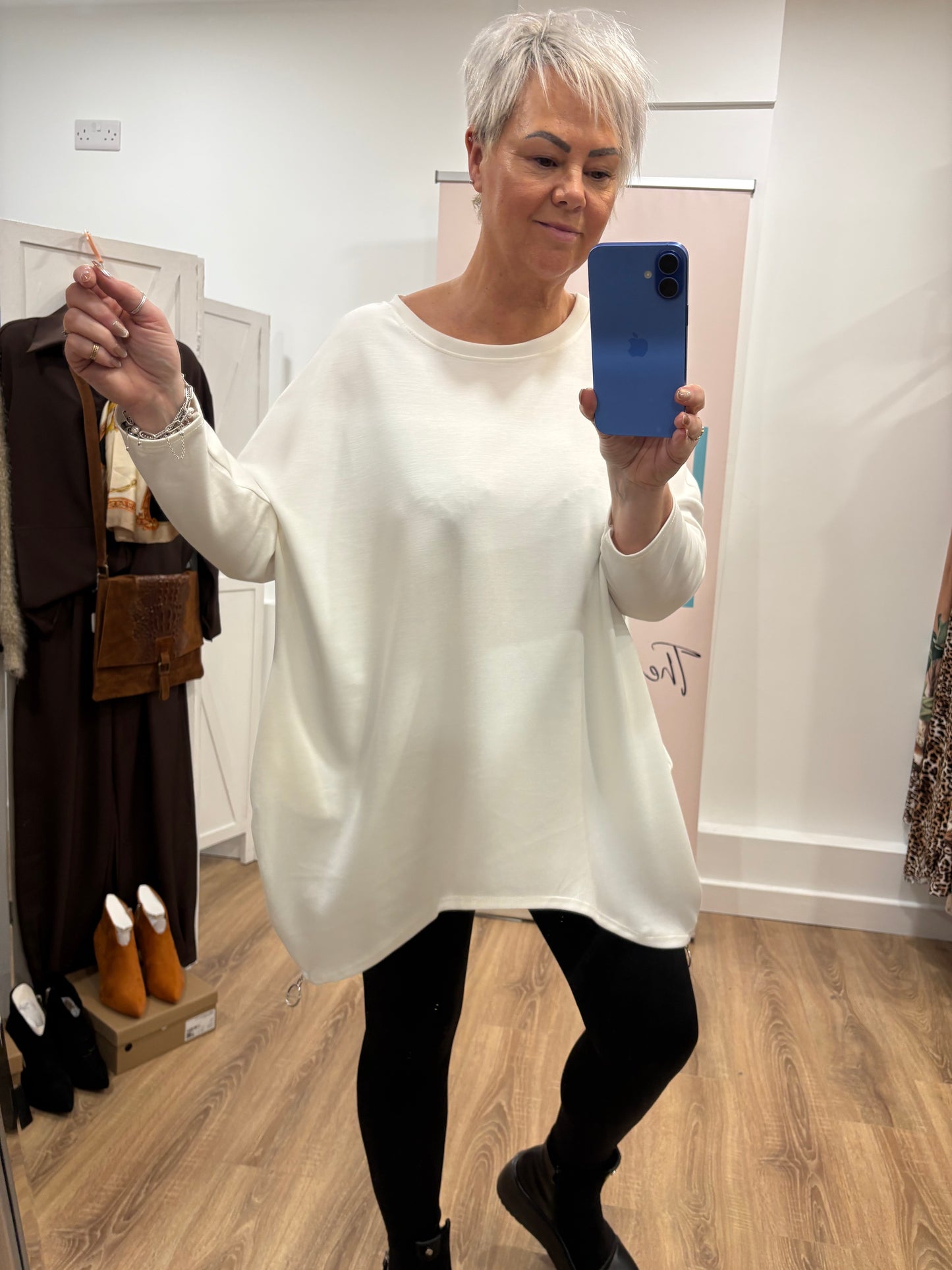 Plain Zip Side Sweatshirt